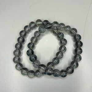 Hand made by me! Clear grey beaded bracelet designed just for you!